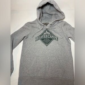 Vintage Beaver Canoe Gray  and Green Hoodie for Men or Women!